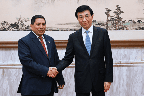 王沪宁会见尼泊尔副总理兼外交部长施雷斯塔