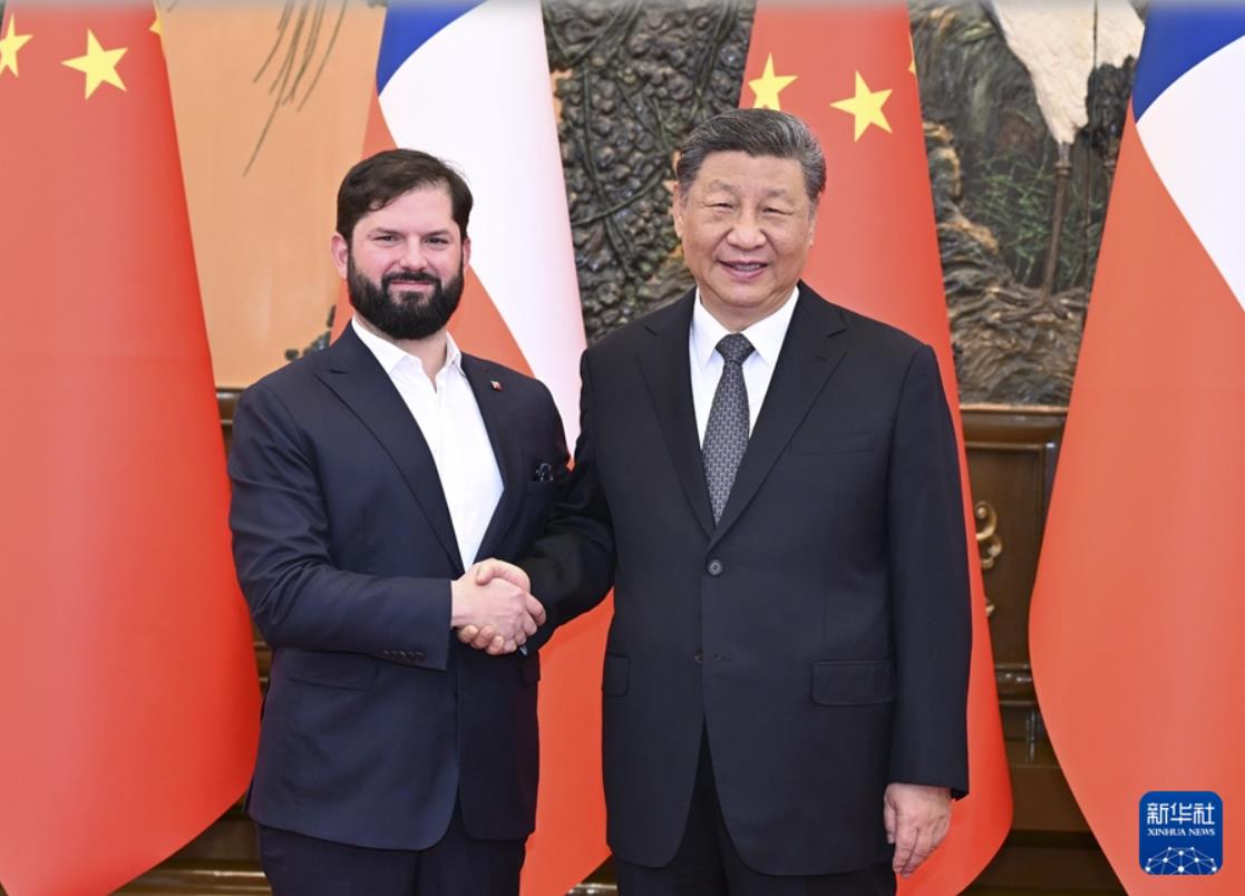 习近平会见智利总统博里奇