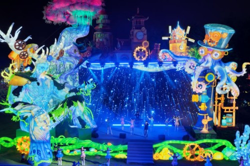 一园看尽山海与烟火 厦门园博苑花灯乐园以双秀重构夜游体验